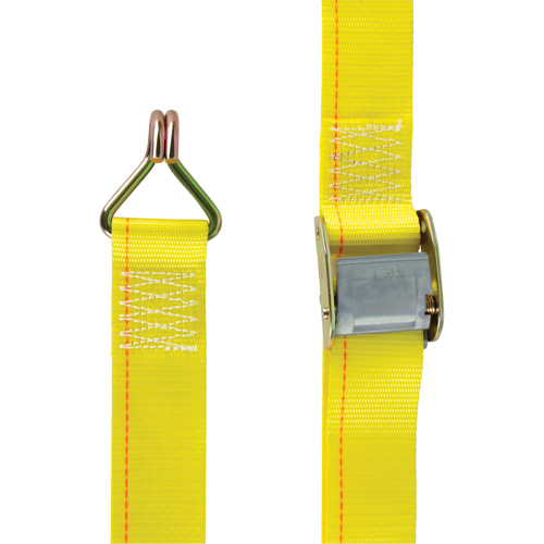 Ratchet Strap, Cam Buckle, 2" W x 12' L, 500 lbs. (227 kg) WLL Auto-Cam