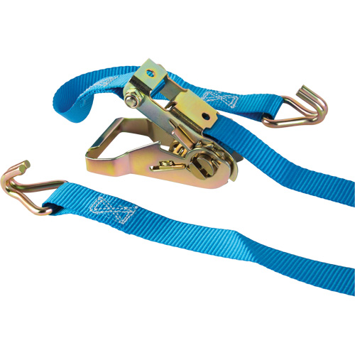 Ratchet Strap, J-Hook, 16' W x 1" L, 835 lbs. (379 kg) Working Load Limit Auto-Cam