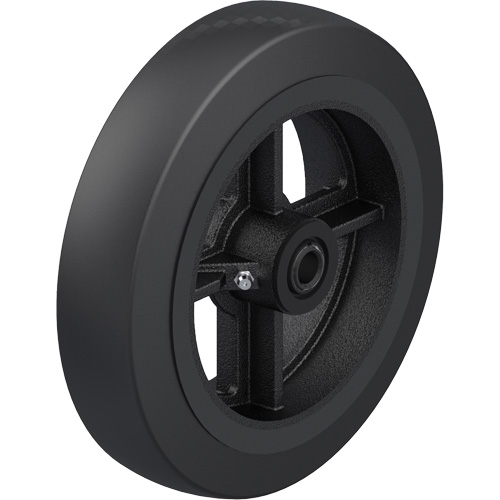 Black Rubber on Cast Iron Core Wheel Auto-Cam