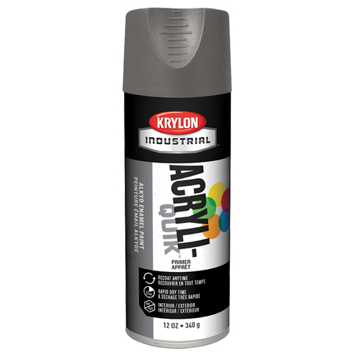 Industrial Acryli-Quik Lacquer, Grey, Very Flat, 12 oz., Aerosol Can Auto-Cam