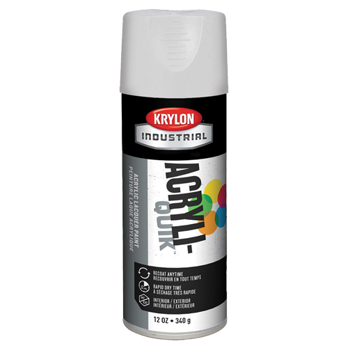 Laque industrielle Acryli-Quik, Blanc, Brillant, 12 oz, Canette a&eacute;rosol Auto-Cam