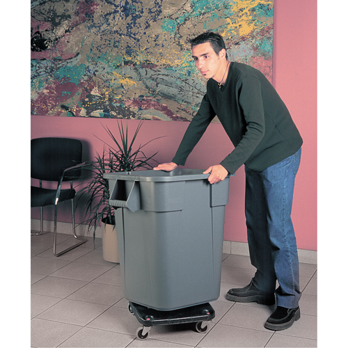 Square BRUTE&reg; Dollies, Polyethylene, Black Auto-Cam