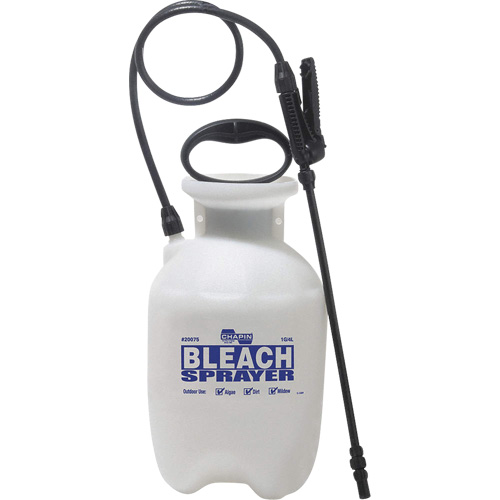 Bleach Disinfecting Tank Sprayer, 1 gal. (3.8 L), Polypropylene, 12" Wand Auto-Cam