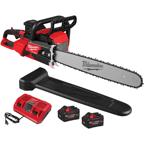 Fuel 20" Dual Battery Chainsaw Kit, Battery Powered, 5.8 HP Auto-Cam