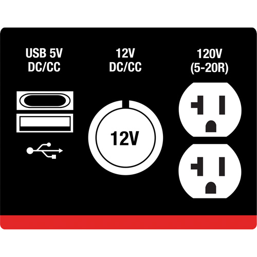 G&eacute;n&eacute;ratrice &agrave; onduleur, Surtension 2500 W, Nominale 1800 W, R&eacute;servoir 4,2 L Auto-Cam