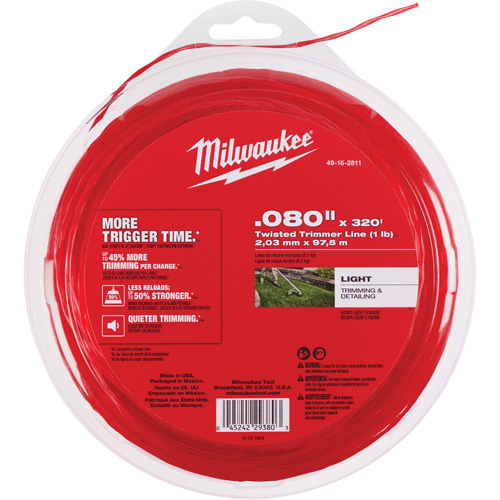 0.080" x 320 (1 lb) Twisted Trimmer Line Auto-Cam