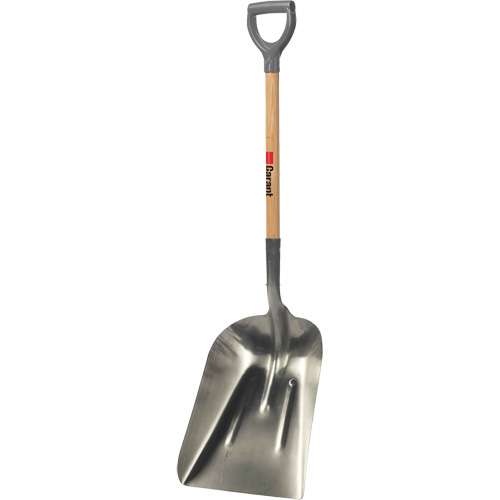 Grain Scoop #8, Wood, Aluminum Blade, D-Grip Handle Auto-Cam