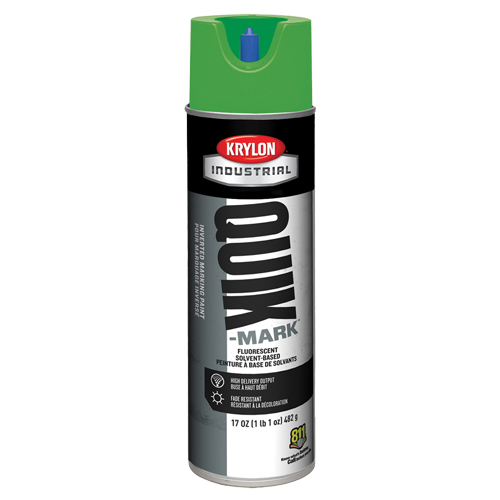 Industrial Quik-Mark Solvent-Based Inverted Marking Paint, 17 oz., Aerosol Can Auto-Cam