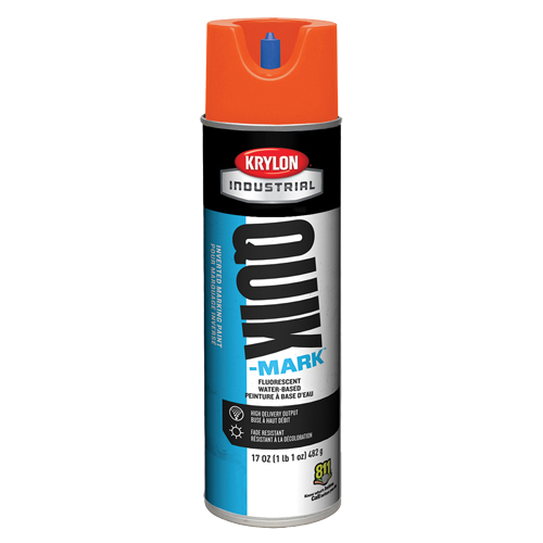 Industrial Quik-Mark Water-Based Inverted Marking Paint, 17 oz., Aerosol Can Auto-Cam