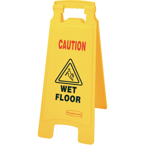 "Wet Floor" Safety Signs, English with Pictogram Auto-Cam