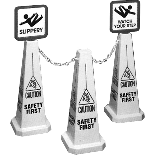 "Caution" Lamba Traffic Cones, English with Pictogram Auto-Cam