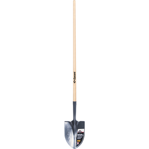 Pelle ronde Pro, Lame Acier durci, Bois, Manche Droit Auto-Cam