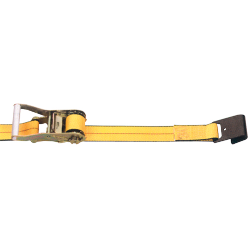 Ratchet Straps, Flat Hook, 2" W x 30' L, 3335 lbs. (1513 kg) Working Load Limit Auto-Cam