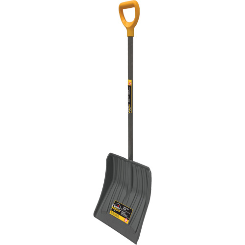 Pro Snow Shovel, Polypropylene Blade, 13-7/8" Wide, D-Grip Handle Auto-Cam