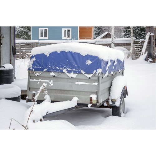 Tarp, Standard Duty, Blue, 7' x 5' x 4 mils Auto-Cam