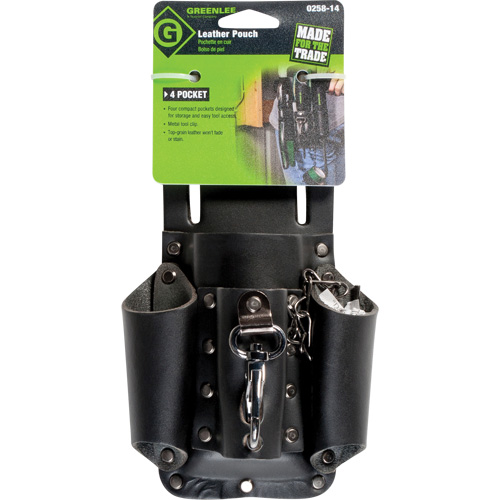Poche pour ceinture porte-outils, Porte-outil multiple, Cuir, 4 Poches Auto-Cam