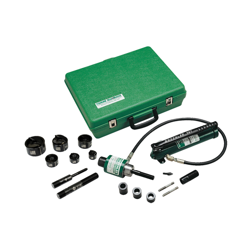 Hydraulic Knockout Kit with Hand Pump and Slug-Buster&reg; Punches Auto-Cam