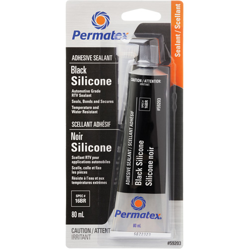 RTV Adhesive Sealant, 80 ml, Tube, Black Auto-Cam