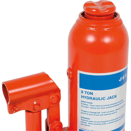 JHJ-8 Super Heavy-Duty Bottle Jack, 8 Ton(s), 15-3/8" Raised Height Auto-Cam