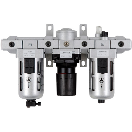 AFRLMS12 3-Piece Standard Air Filter, Regulator & Lubricator, 1/2" NPT Auto-Cam