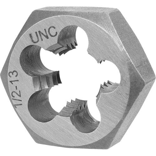 SAE Hex Die, 1-7/16" Dia., 5/8"-11 Thread, Alloy Steel Auto-Cam