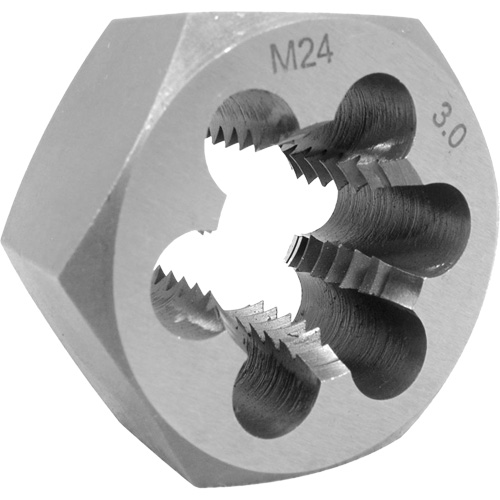 Metric Hex Die, 1" Dia., 10 mm-1 Thread, Alloy Steel Auto-Cam