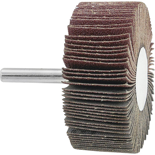 Mounted Flapwheel, 120 Grit, 2-1/2" x 1" x 1/4" Auto-Cam