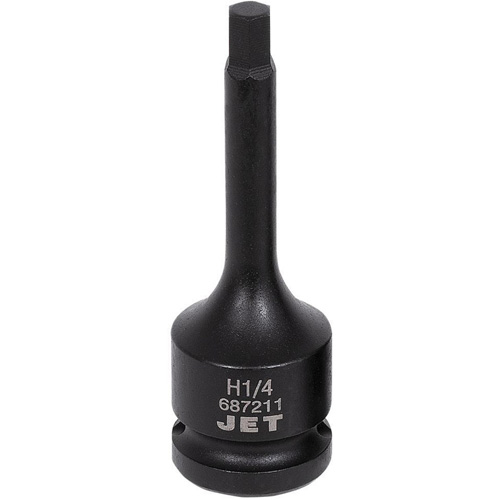 Impact Bit Socket, Hex, 1/4" x 3" L, 1/2" Drive Auto-Cam