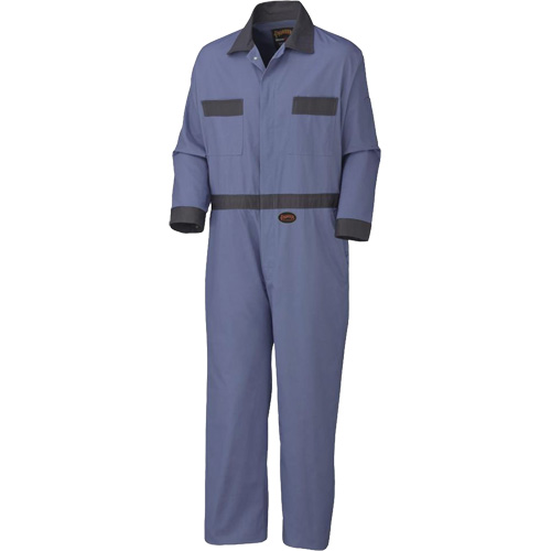 5133T Coveralls with Concealed Brass Buttons, Men's, Navy Blue, Size 42 Auto-Cam