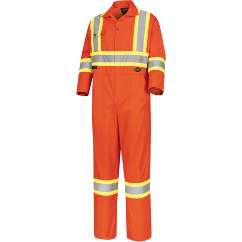 5514T Tall High-Visibility Safety Coveralls, 60, High Visibility Orange Auto-Cam