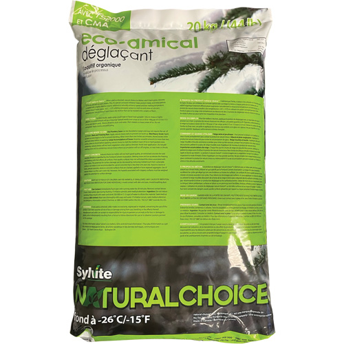 Produits de d&eacute;glaçage Natural Choice, Sac, 44 lb(20 kg), Point de fonte -26°C (-14,8°F) Auto-Cam