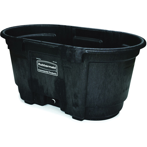 Stock Tank, 31" D x 53" W x 25-1/8" H, 800 lbs. Capacity, Black Auto-Cam
