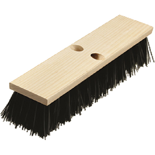 Heavy-Duty Street Broom, 14", Coarse/Stiff, Polypropylene Bristles Auto-Cam