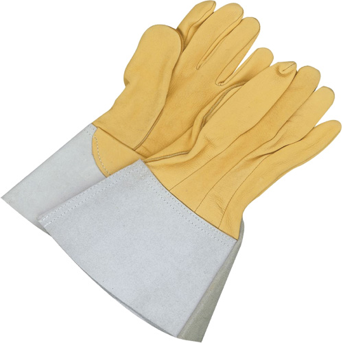Gants de soudage &agrave; l'arc TIG en cuir de daim retourn&eacute; Gander Brand, Cuir fleur de daim, Taille 10 Auto-Cam