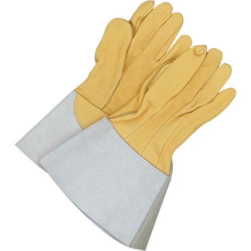 Gants de soudage &agrave; l'arc TIG en cuir de daim retourn&eacute; Gander Brand, Cuir fleur de daim, Taille 9 Auto-Cam