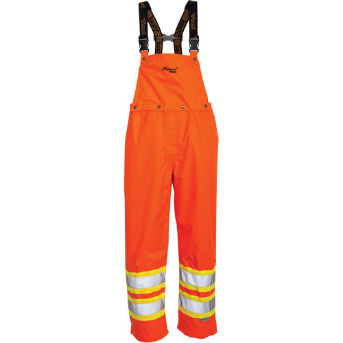 Journeyman&reg; 300D Bib Pants, Polyester, Large, High Visibility Orange Auto-Cam