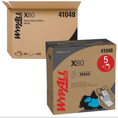 WypAll&reg; X80 Extended Use Cloths, Heavy-Duty, 16-4/5" L x 9" W Auto-Cam