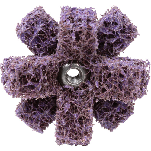 Croix de lustrage BF-XB Scotch-Brite, 1-1/2" dia., Grain Moyen, Oxyde d'aluminium Auto-Cam