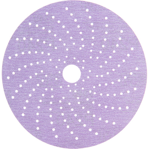 Hookit Purple Clean Sanding Disc, 6" Dia., P240 Grit, Aluminum Oxide, C-Weight Auto-Cam