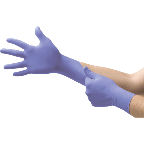 Gants d'examen SE SU-690 Supreno, Grand, Nitrile, 7,1 mils, Sans poudre, Mauve, Classe 2 Auto-Cam