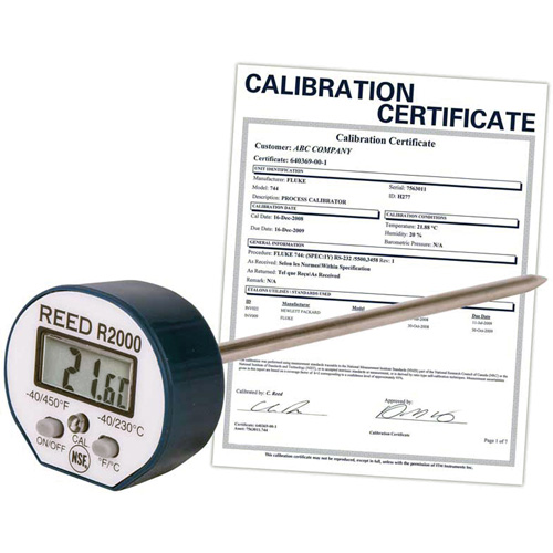 Thermometer with ISO Certificate, Contact, Digital, -40-450°F (-40-230°C) Auto-Cam