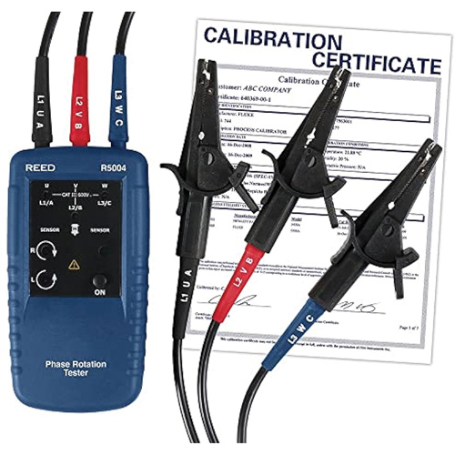 Phase and Motor Rotation Tester with ISO Certificate Auto-Cam