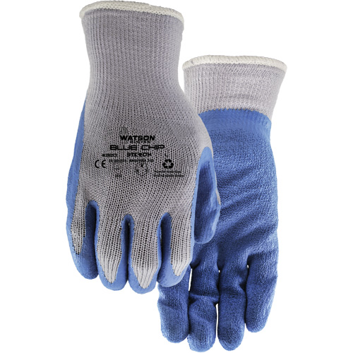 Gants enduits Stealth Blue Chip, Grand, R&ecirc;vetement Latex de caoutchouc, Calibre 10, Enveloppe en Polyester Auto-Cam
