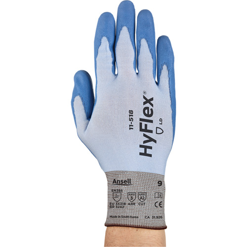 Gants Hy-Flex 11-518, Taille Petit/7, Calibre 18, Rev&ecirc;tement Polyur&eacute;thane, Enveloppe en Dyneema, ASTM ANSI niveau A2/EN 388 niveau B Auto-Cam