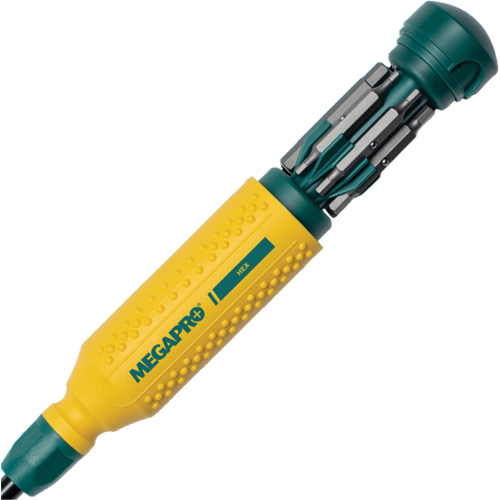 Original Hex 15-in-1 Multi-Bit Screwdriver, 8-37/50" L, Textured Handle Auto-Cam
