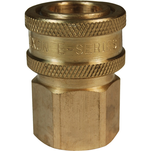 DQC E-Series Straight-Through Interchange Coupler, Brass, 3/4", Female NPTF, 1700 PSI Auto-Cam