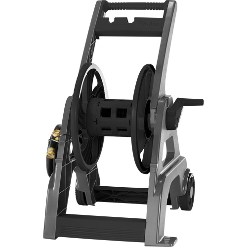 Foldable Hose Reel Cart, 175', Aluminum/Poly-Plastic Auto-Cam