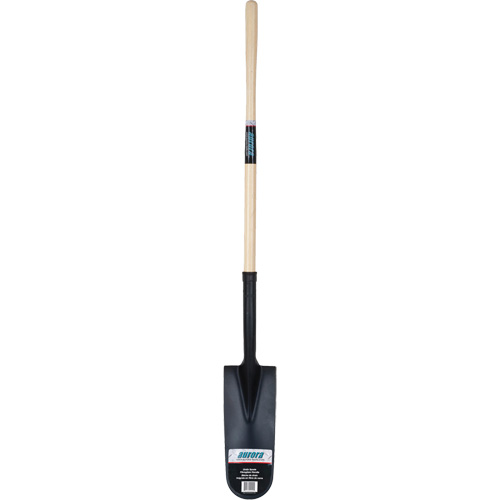Drain Spade Shovel, Tempered Steel, 14" x 6" Blade, 46" L, Straight Handle Auto-Cam