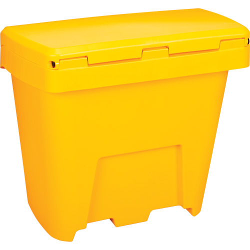 Salt & Sand Storage Bins, With Hasp, 21" x 27" x 26", 4.24 cu. ft., Yellow Auto-Cam