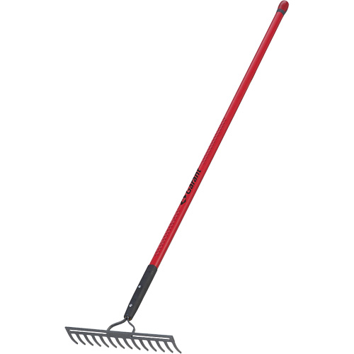 Level Rake, Fibreglass Handle, 14" W, Forged Steel Blade, 14 Tines Auto-Cam
